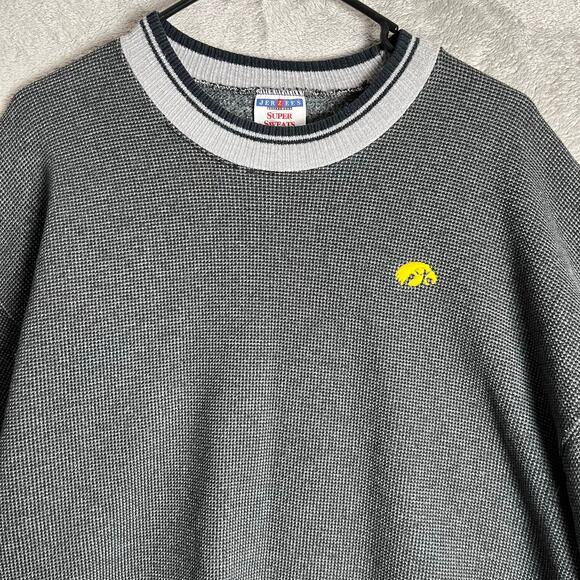 Vintage Iowa Hawkeyes Crewneck Jerzees Retro Y2K Sportswear 90s Streetwear Large - Picture 6 of 6